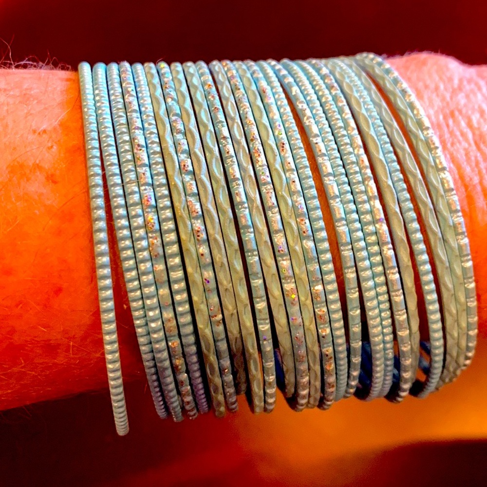 24 Metal Bangles - from India